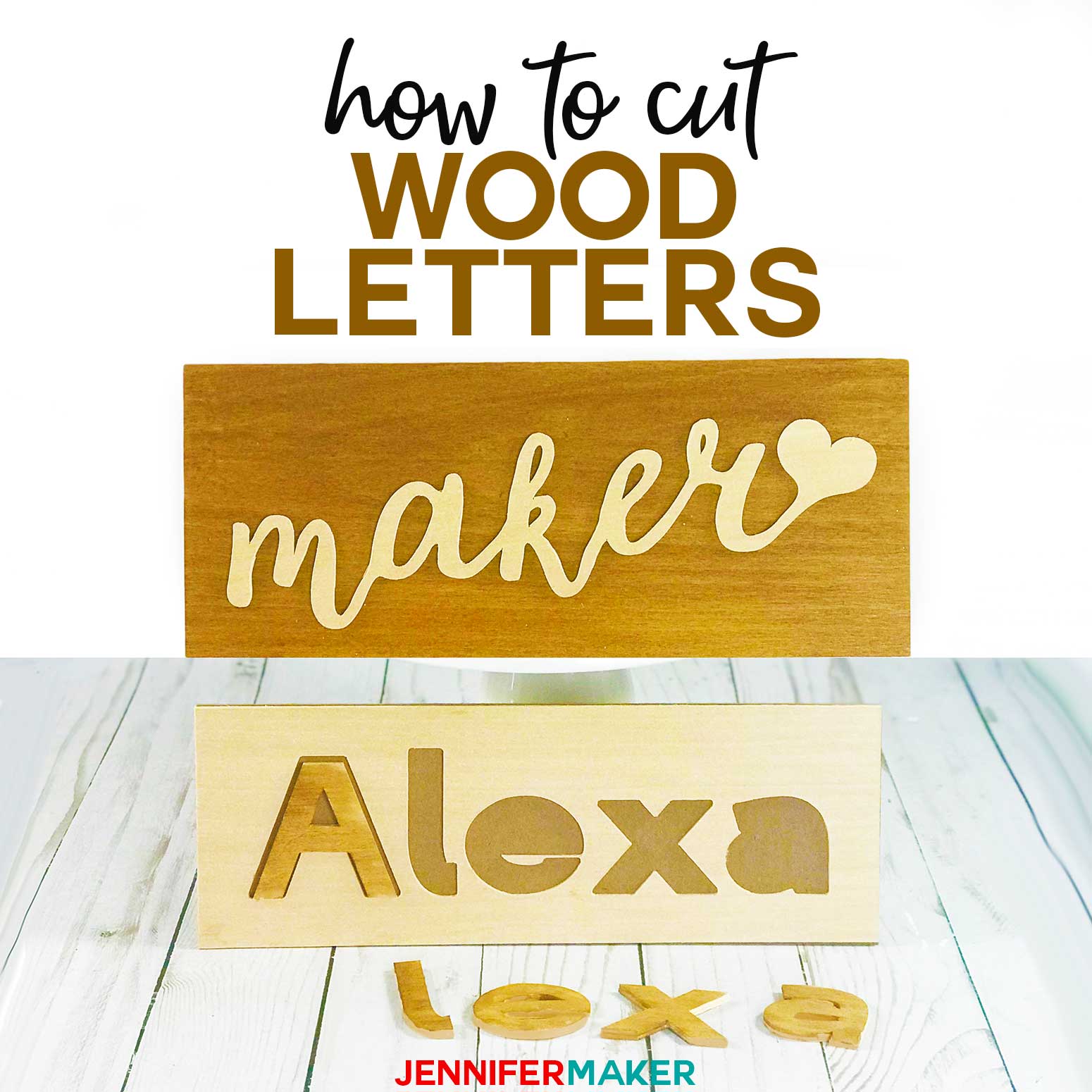 Cut Wood Letters with Cricut (Names, Cake Toppers, & Puzzles!) - Jennifer  Maker